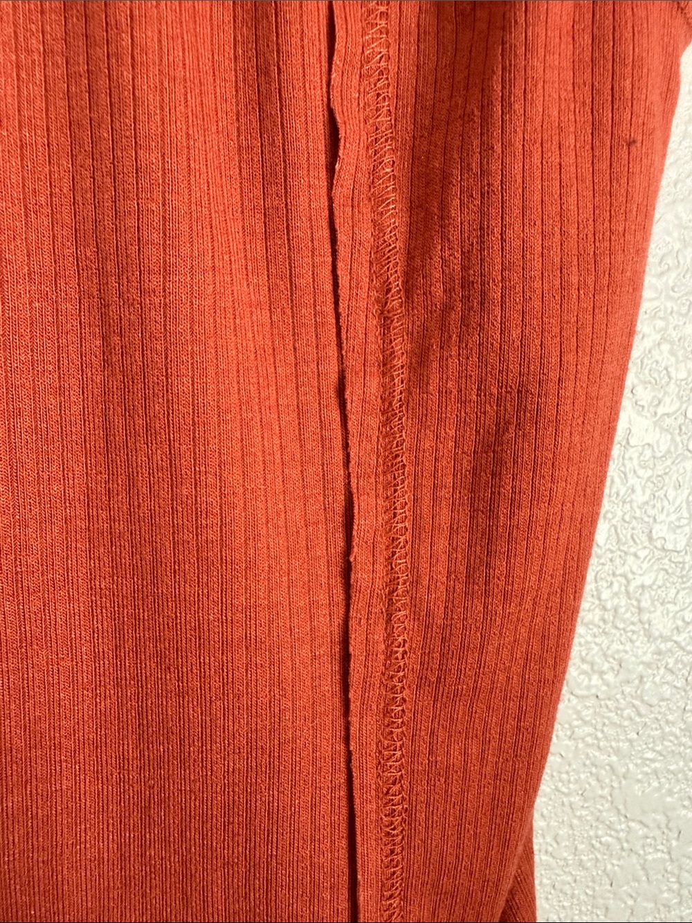 Pilcro Rust-Orange Ruffle Sleeve Ribbed Tank - Picture 4 of 8